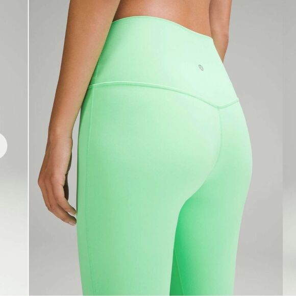 Lululemon Align High-Rise Crop 23" in Pistachio Lime Green Double Lined - Size 4 - Picture 5 of 10